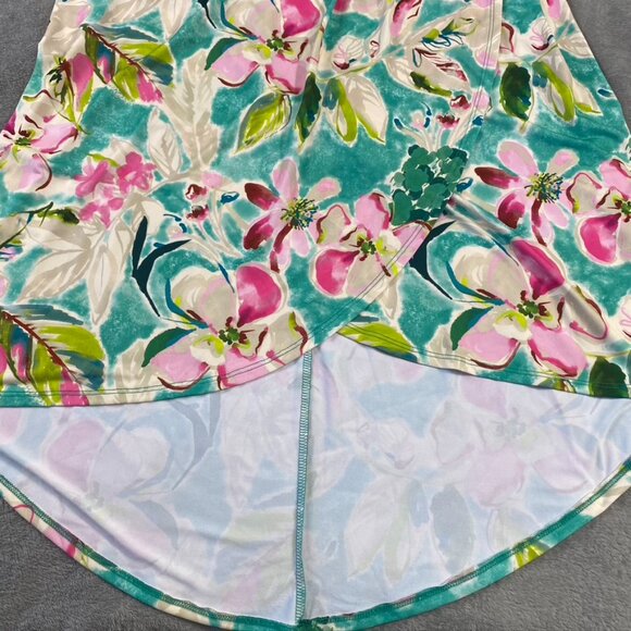 Torrid Dress 1 Midi Studio Knit Wrap Floral Faux Sleeveless Stretch Tank Boho - Picture 2 of 16